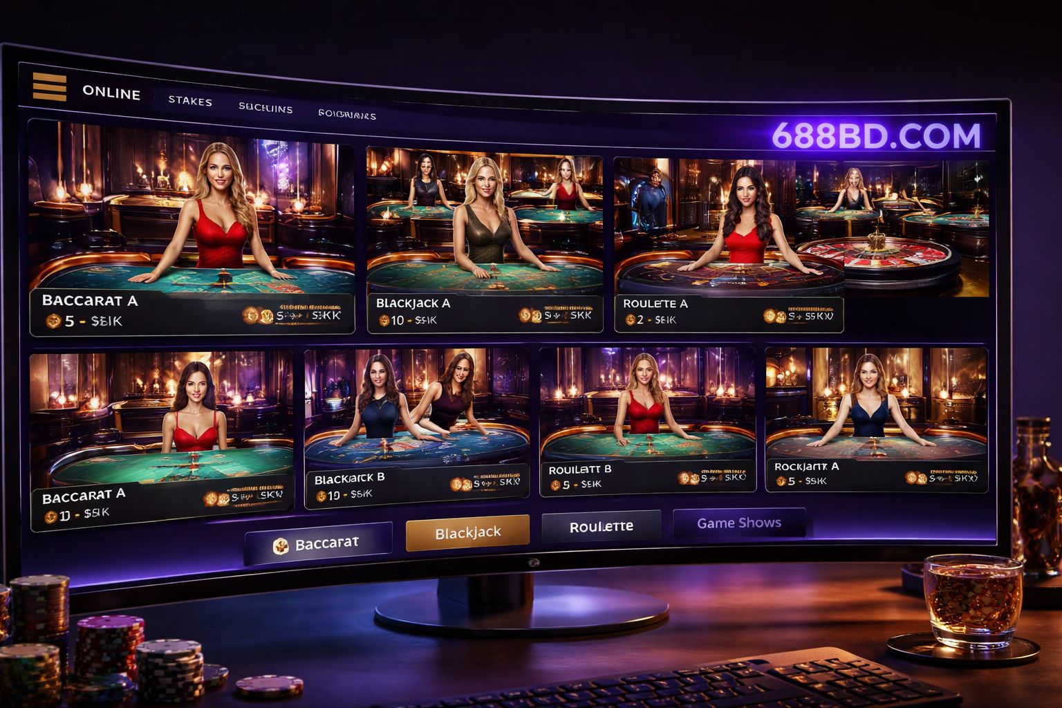 688BD COM Casino | Live Tables, Roulette & Baccarat Rooms
